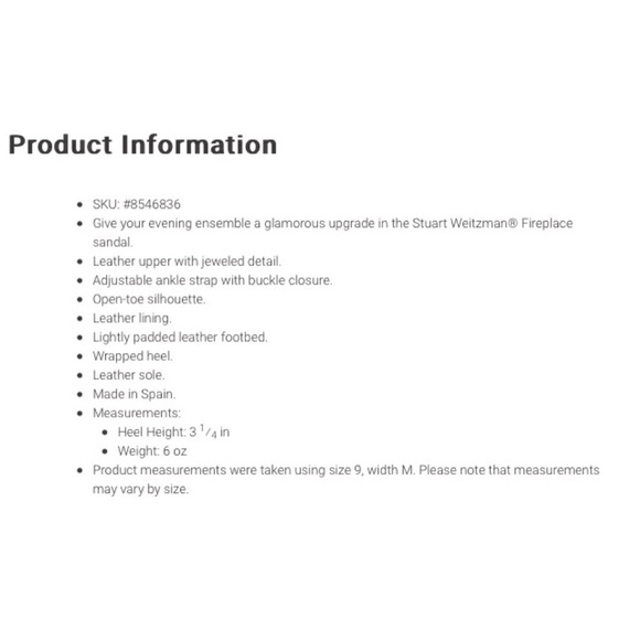 đź’•STUART WEITZMANđź’• Fireplace Sandal Ankle Strap Heels Light Gold Jewels 9.5 - Picture 16 of 16
